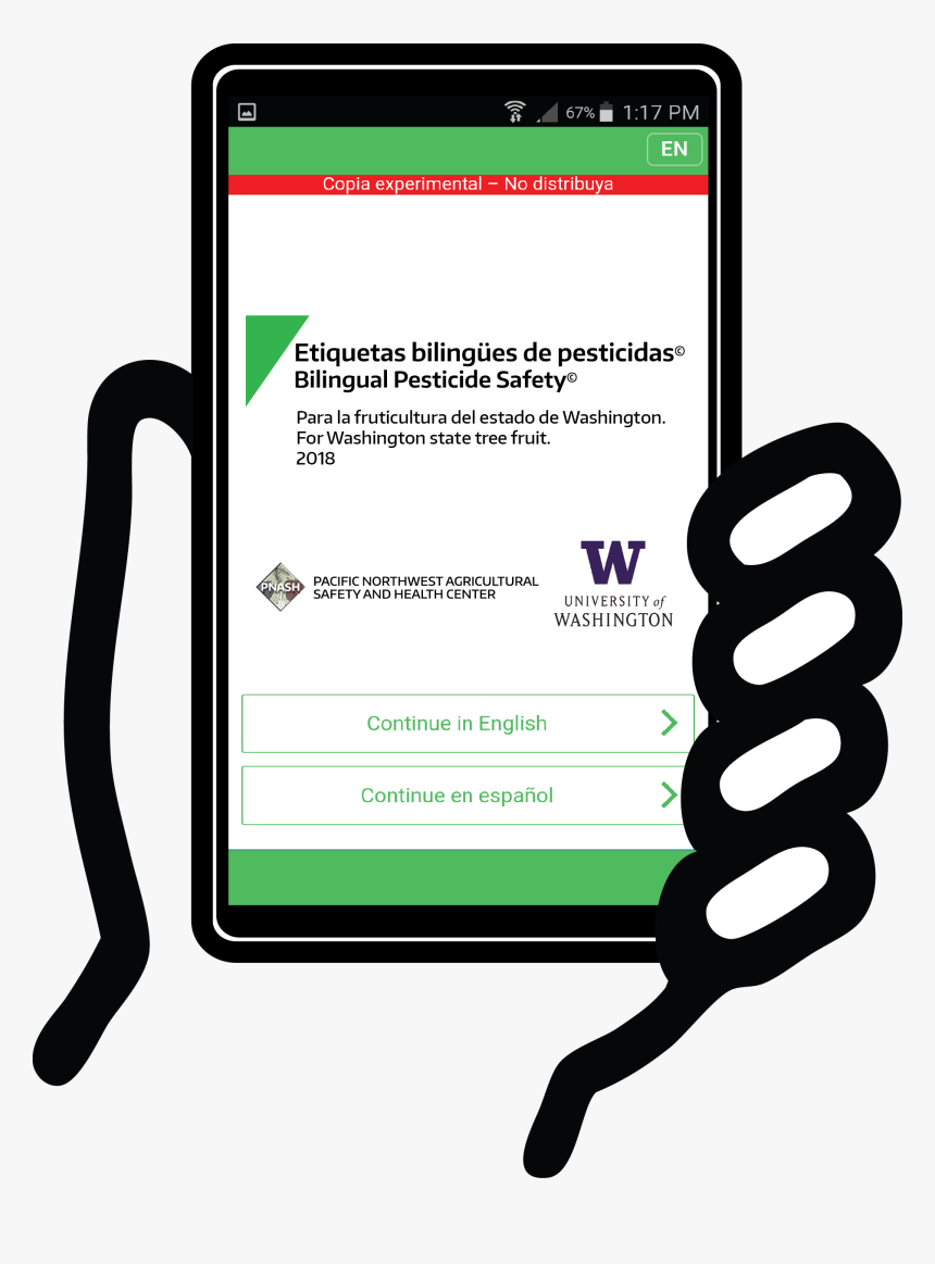 Stylized Hand Holding A Mobile Device - University Of Washington, HD Png Download, Free Download