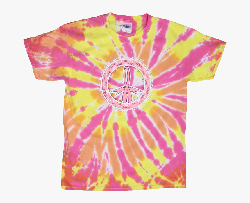 Peace Love Life Tie Dye T Shirt - Active Shirt, HD Png Download - kindpng