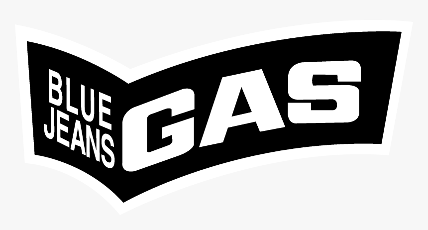 Blue Jeans Gas Logo Black And White - Graphics, HD Png Download, Free Download