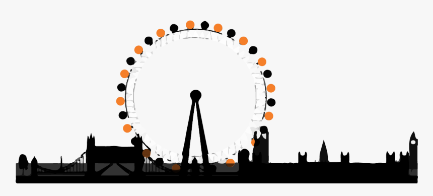 London Eye Silhouette At Getdrawings - Png Clipart Ferris Wheel Png, Transparent Png, Free Download