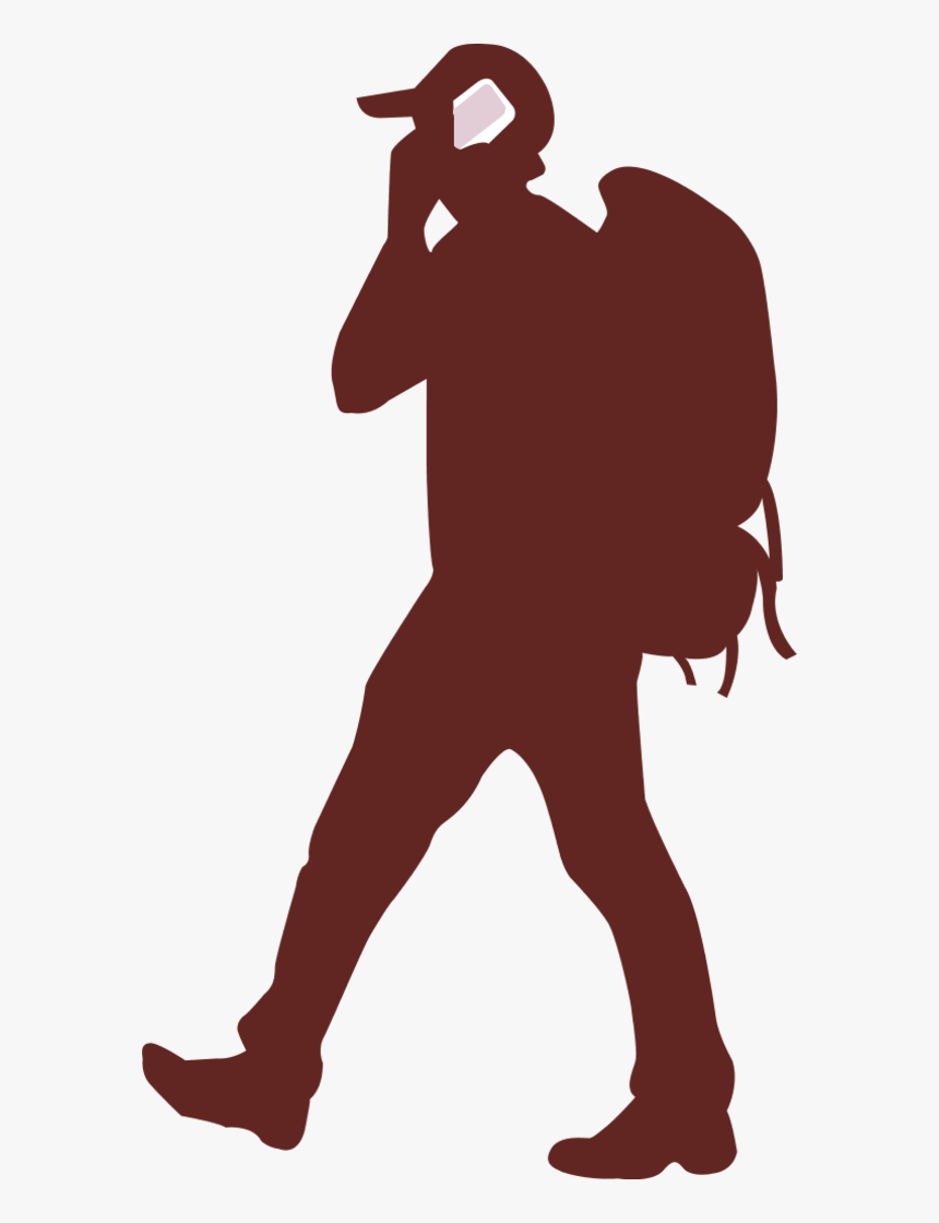 Vector Clip Art - Backpacker Silhouette, HD Png Download, Free Download