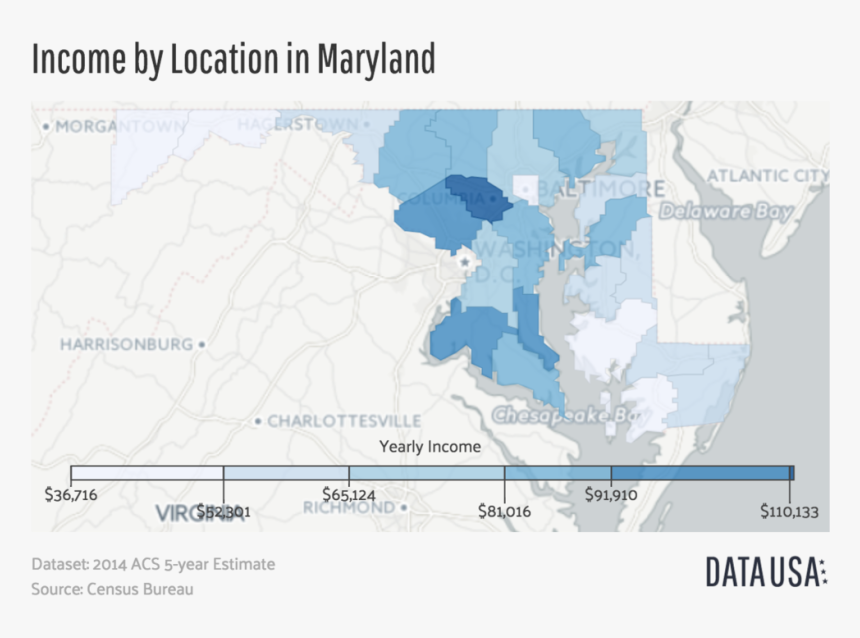 Geo Map Of Median By Location In Maryland Maryland Colony