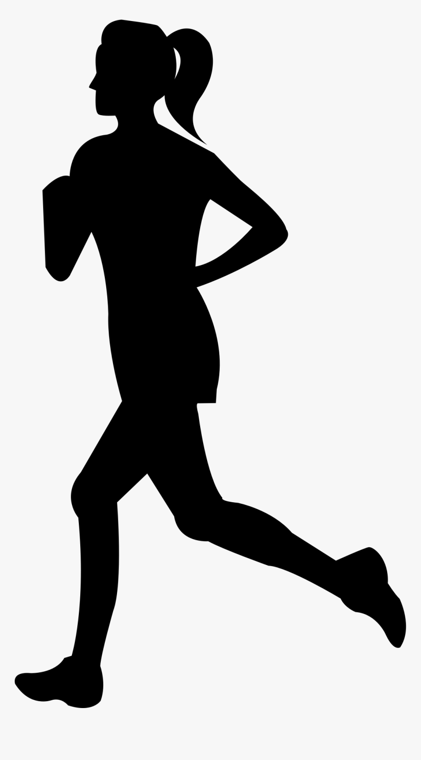 Free Clip Art Of Person Running Clipart Silhouette - Woman Running Silhouette Png, Transparent Png, Free Download