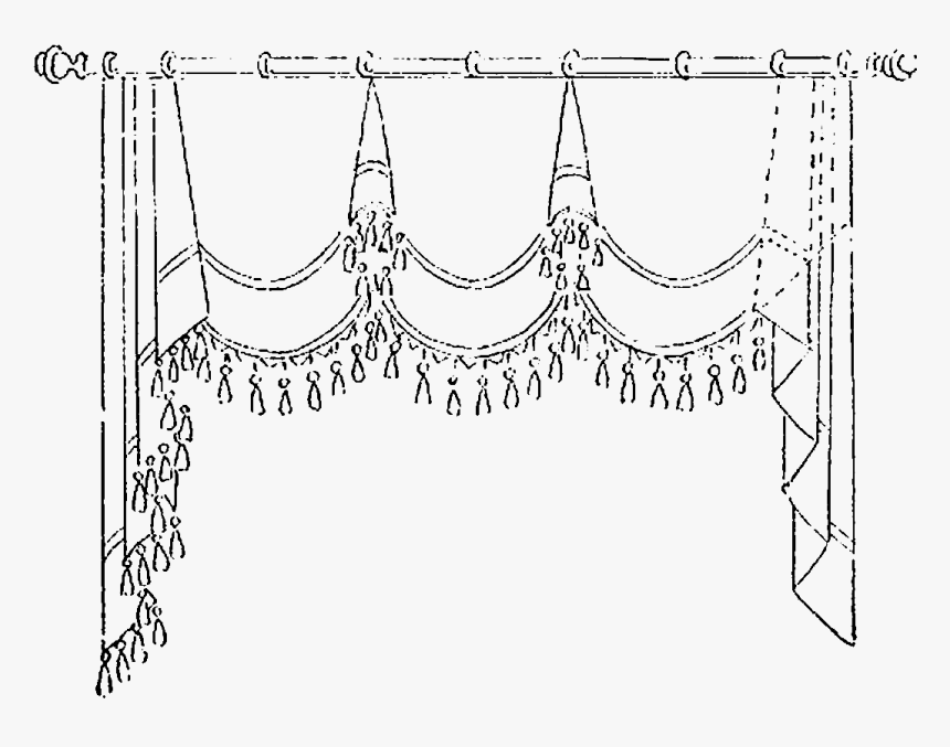 Curtain Clipart Black And White - Line Art, HD Png Download, Free Download