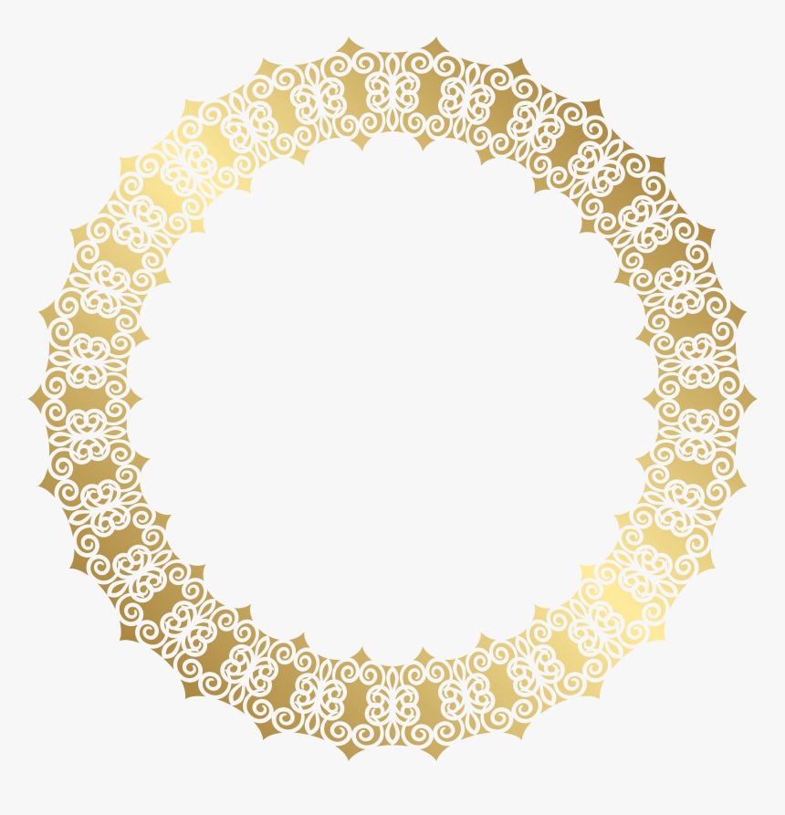 Round Gold Border Transparent Clip Art Image, HD Png Download, Free Download