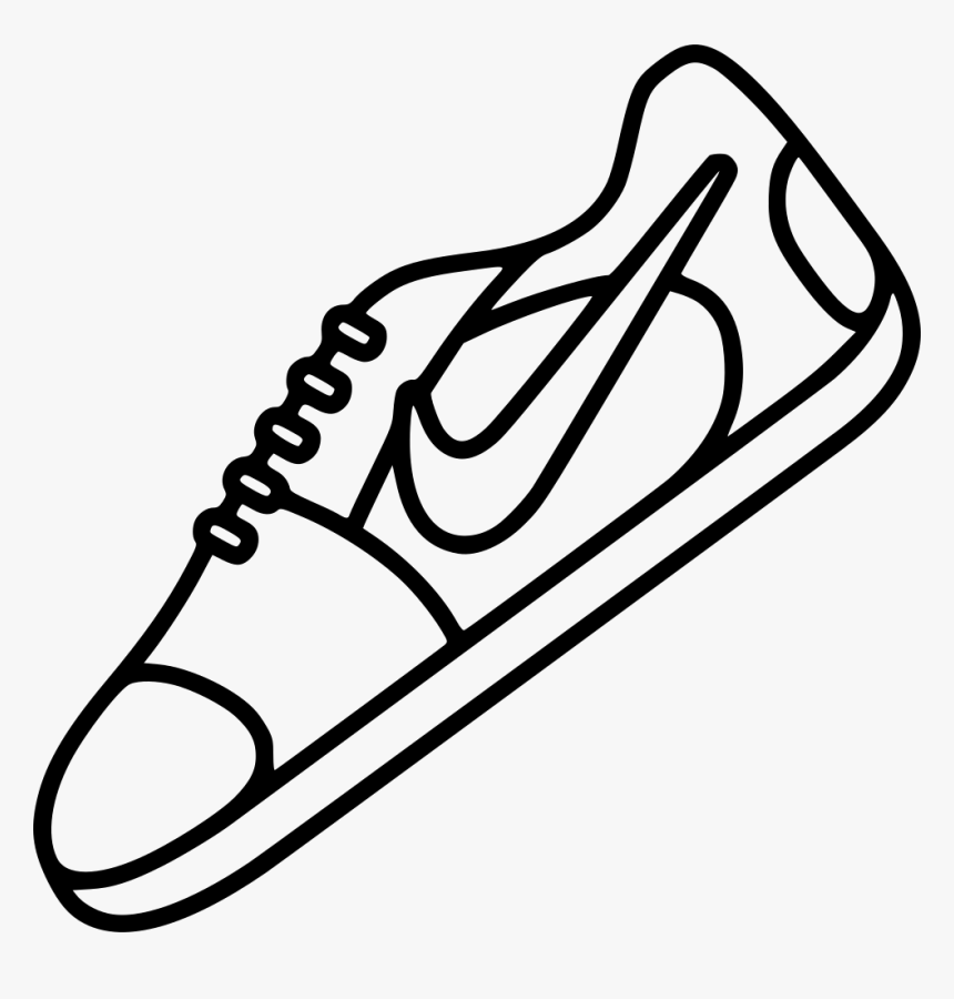 Nikes Simple Easy Shoe Drawing, HD Png Download kindpng