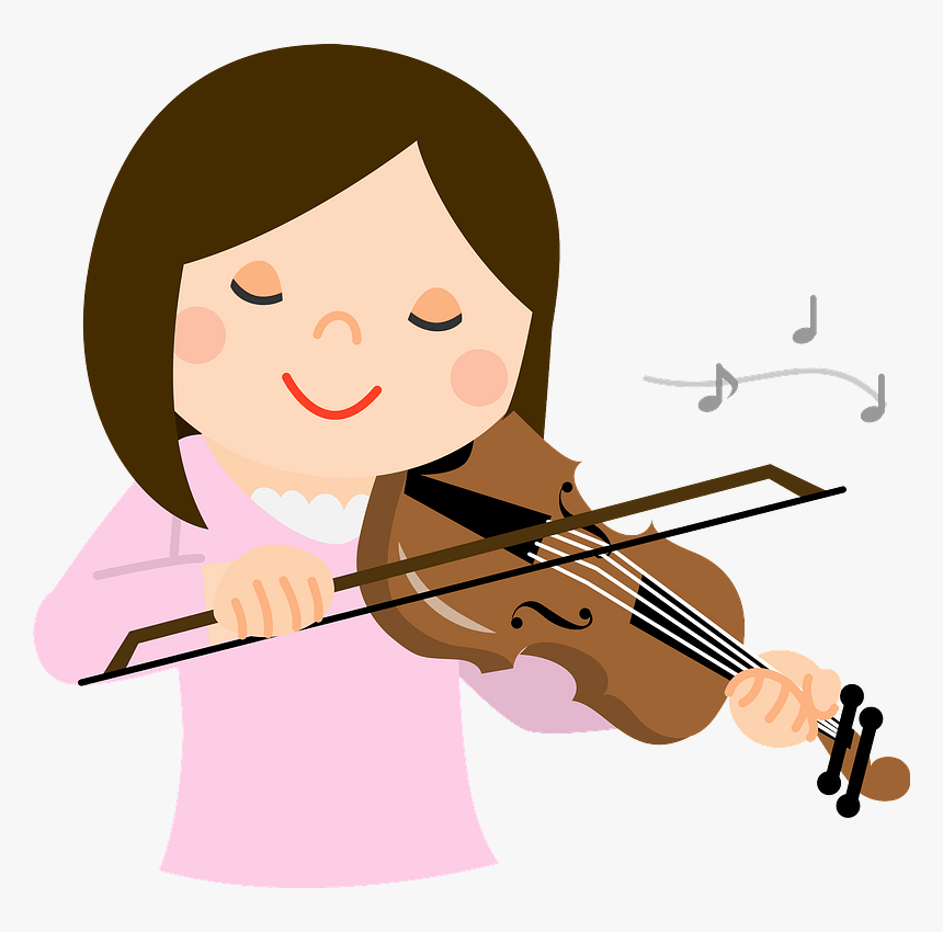 Girl Playing Violin Clipart, HD Png Download, Free Download