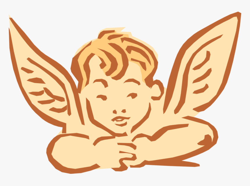 Vector Illustration Of Spiritual Angel Boy With Wings - Anjo Vetor Png, Transparent Png, Free Download