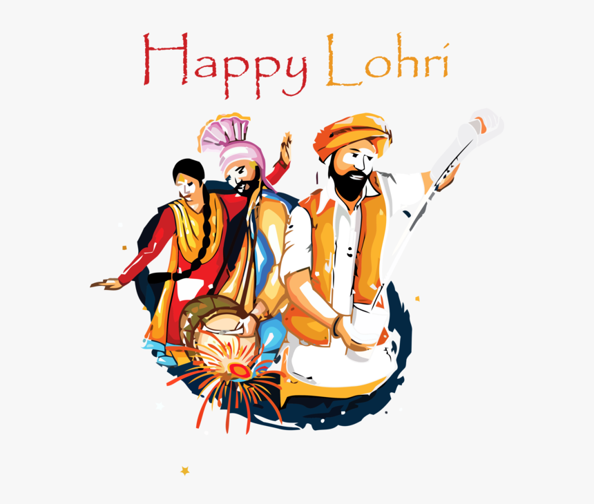 Transparent Lohri Indian Musical Instruments For Happy - Happy Lohri Png, Png Download, Free Download