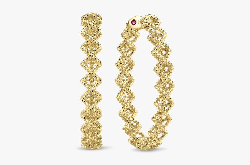 Roberto Coin Large Oval Hoop Earrings - Earrings, HD Png Download, Free Download