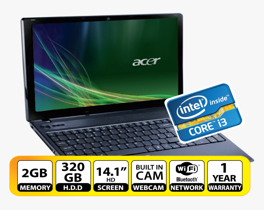 Acer Laptop Comptr - Intel Core I7, HD Png Download, Free Download