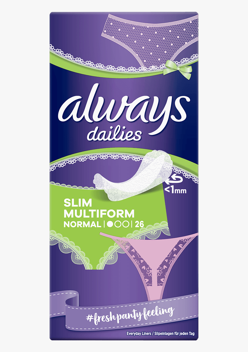 Always Dailies Slim Multiform Panty Liners - Always Dailies Slim Multiform, HD Png Download, Free Download