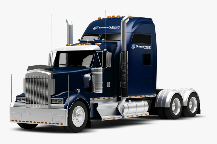 Uvl Model Truck Mock-up Front View Blue - Trailer Truck, HD Png Download, Free Download