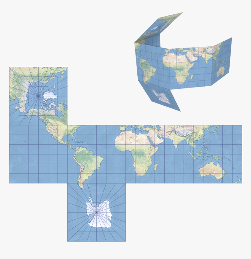 Map Projections Cube, HD Png Download, Free Download