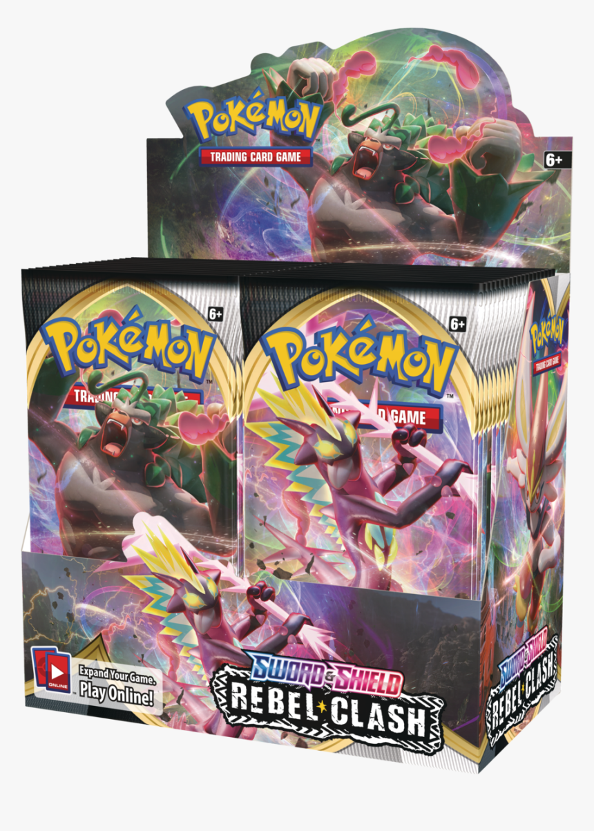 Image Of Pokemon Sword & Shield Rebel Clash Booster - Pokemon Booster Box Sword And Shield, HD Png Download, Free Download