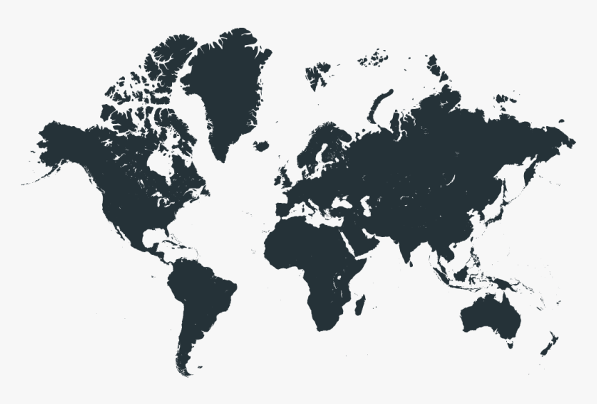 New Apostolic Church Worldwide - World Map Black Printable, HD Png Download, Free Download