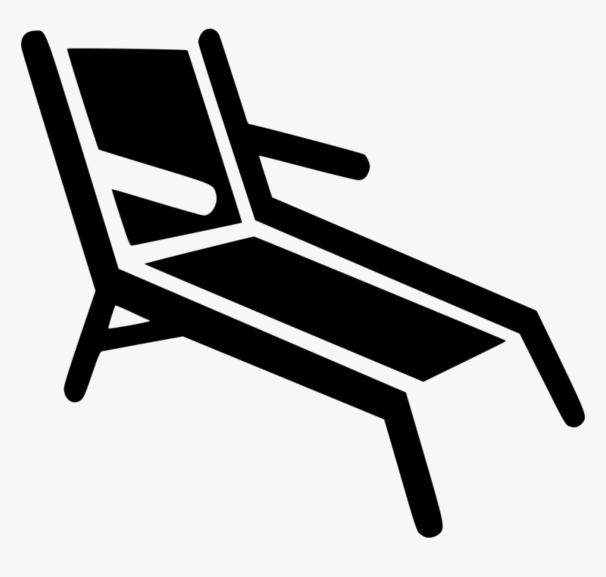 Deck Chair - Deck Chair Png Black, Transparent Png, Free Download