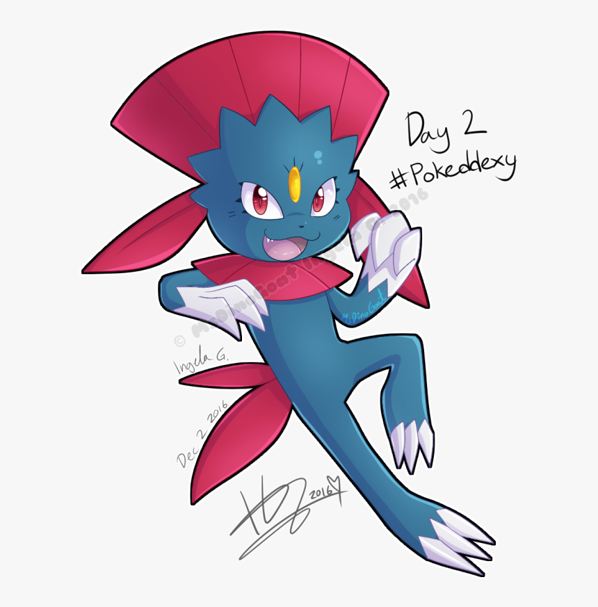 Day 2 Weavile - Cartoon, HD Png Download, Free Download