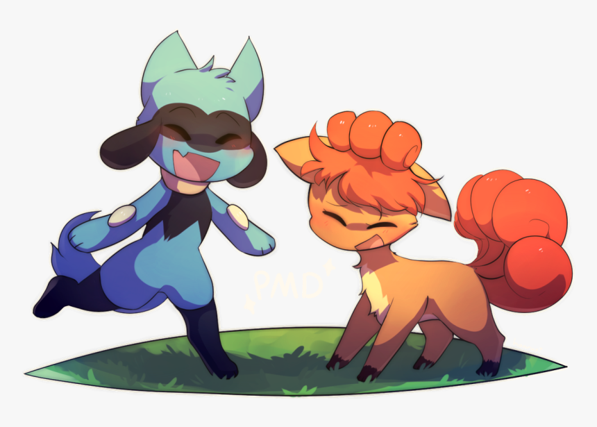 Riolu And Vulpix - Pokemon Mystery Dungeon Riolu Art, HD Png Download, Free Download
