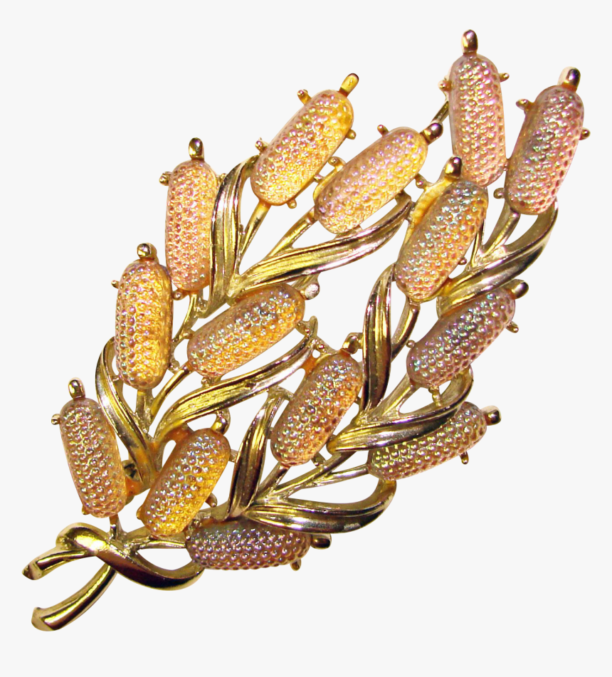 Fabulous Coro Carnival Cattails Stones Vintage Brooch - Chandelier, HD Png Download, Free Download