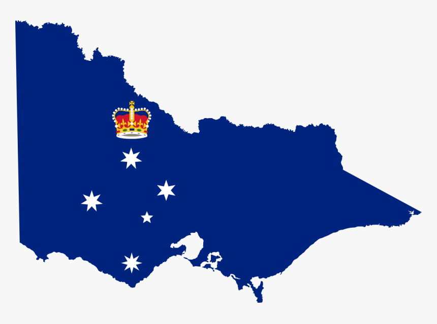 Flag-map Of Victoria - Map Of Victoria Vector, HD Png Download, Free Download