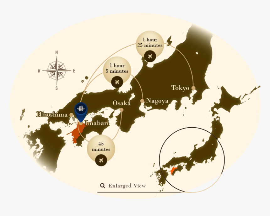 Welcome To Imabari Kokusai Hotel - Silhouette Japan Map, HD Png Download, Free Download