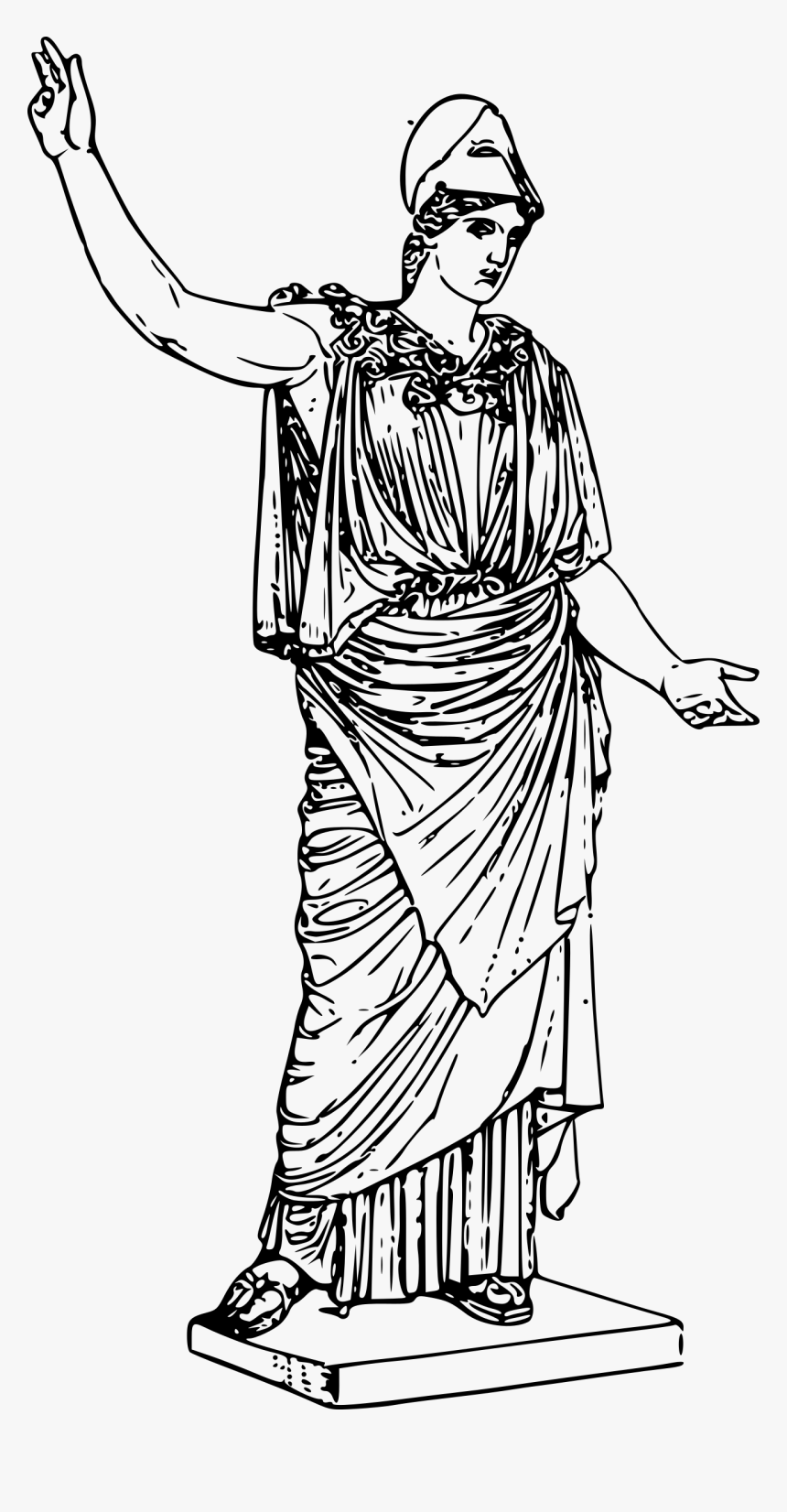 Athena Png , Png Download - Greek Statue Clipart, Transparent Png, Free Download