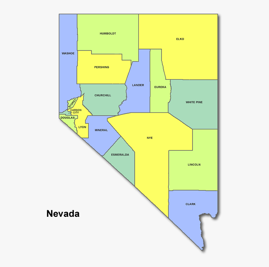 High School Codes In Nevada - Nevada Divided By County, HD Png Download, Free Download