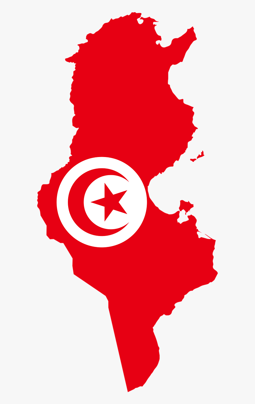 Tunisia Flag Map Png, Transparent Png, Free Download