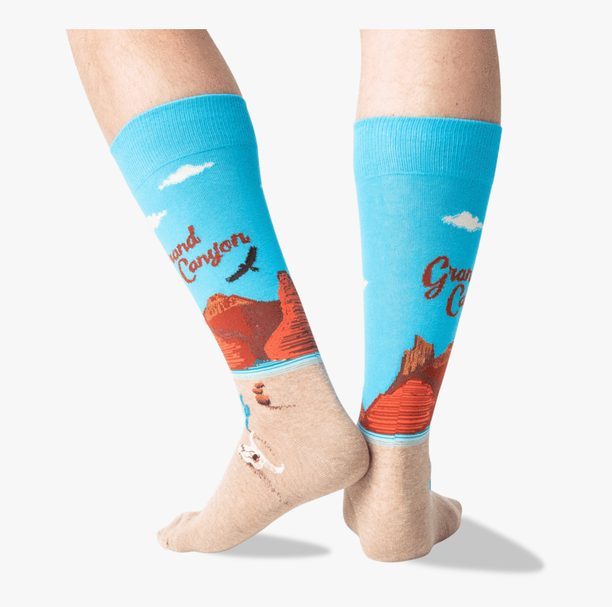 Men"s Grand Canyon Crew Socks In Light Blue Front"
 - Sock, HD Png Download, Free Download