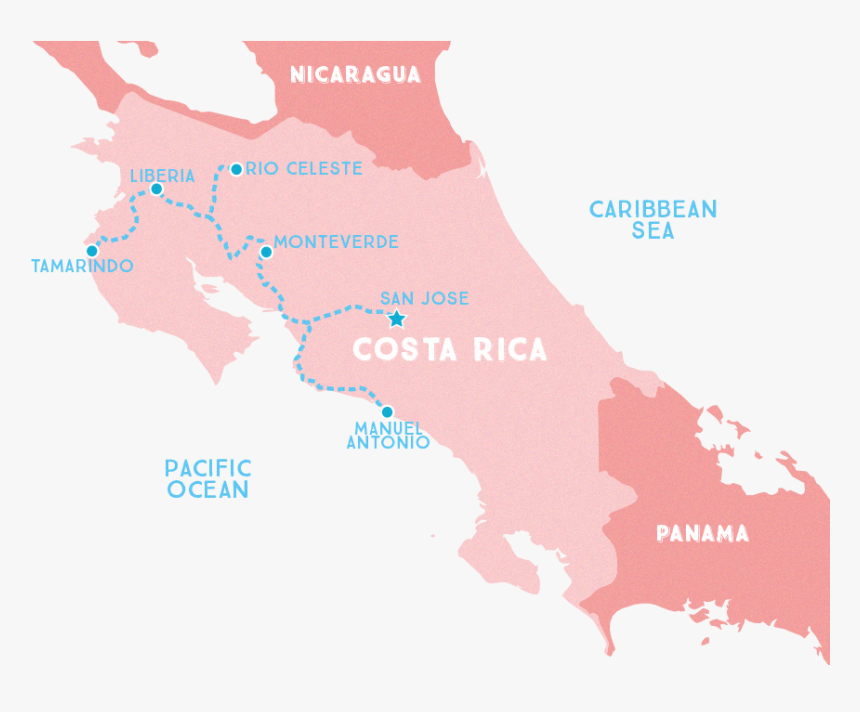 Costa Rica Map2, HD Png Download, Free Download