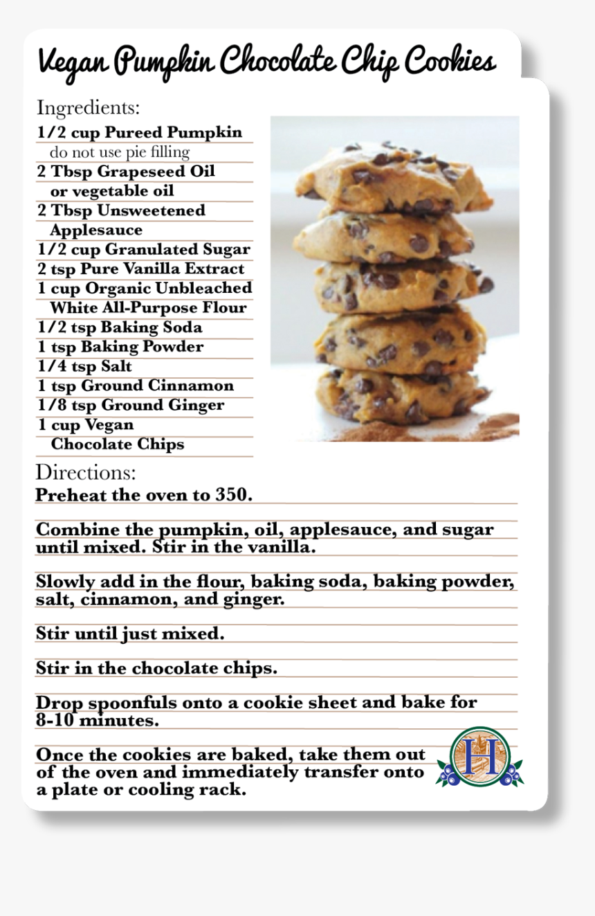 Vegan Pumpkin Chocolate Chip Cookies - Docalytics, HD Png Download, Free Download