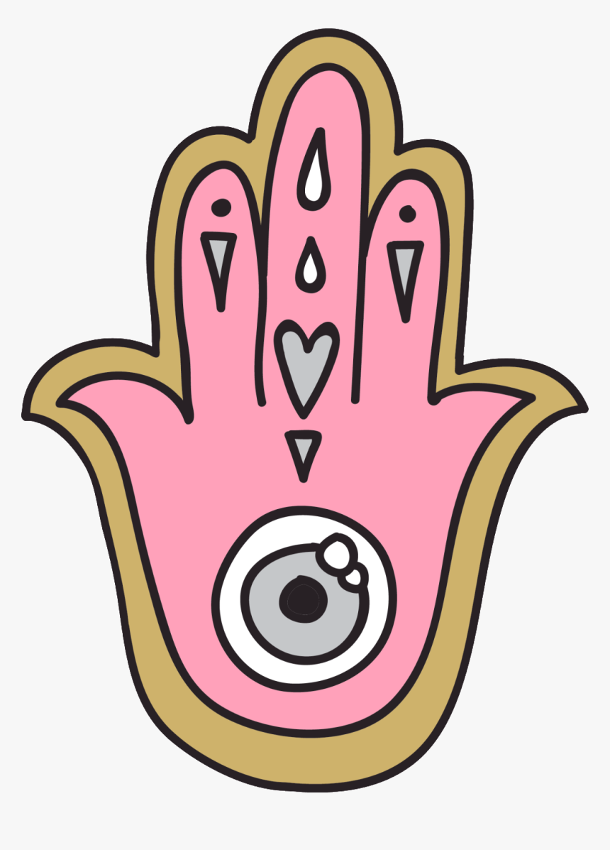 Hand Painted Palm Harajuku Style Transparent - Hand, HD Png Download, Free Download