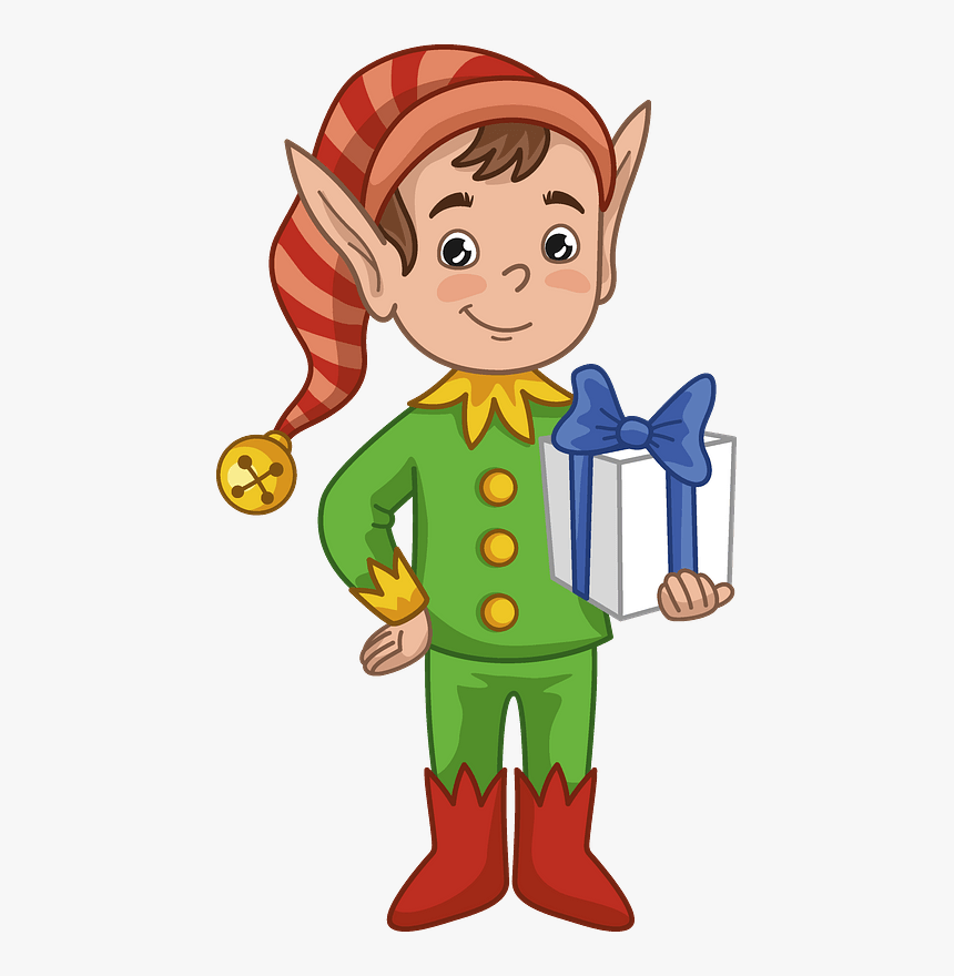 Christmas Elf Clipart - Cartoon, HD Png Download, Free Download