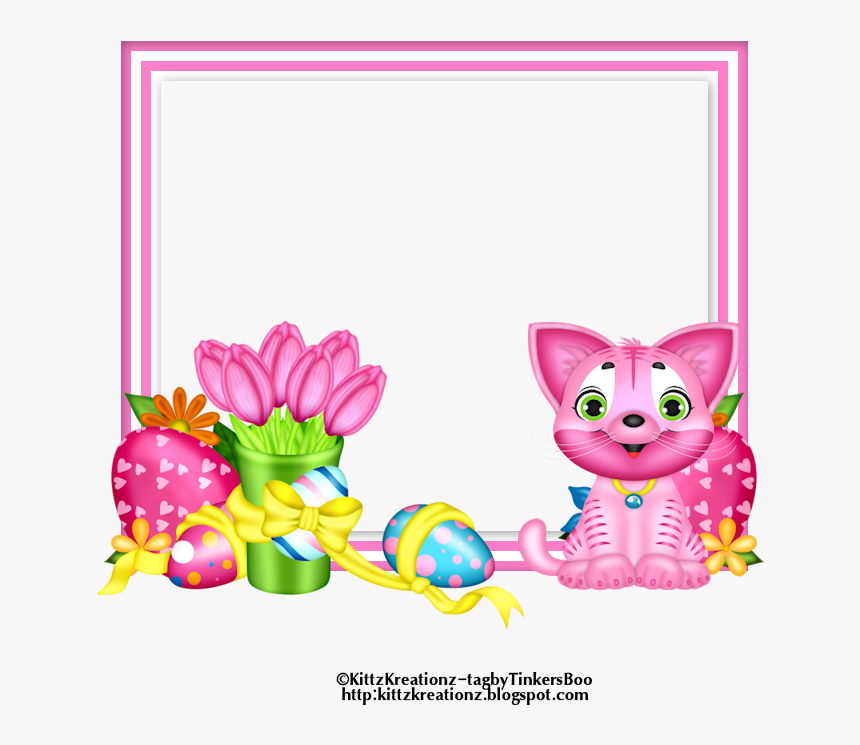 Pink Easter Frame Cluster , Png Download, Transparent Png, Free Download