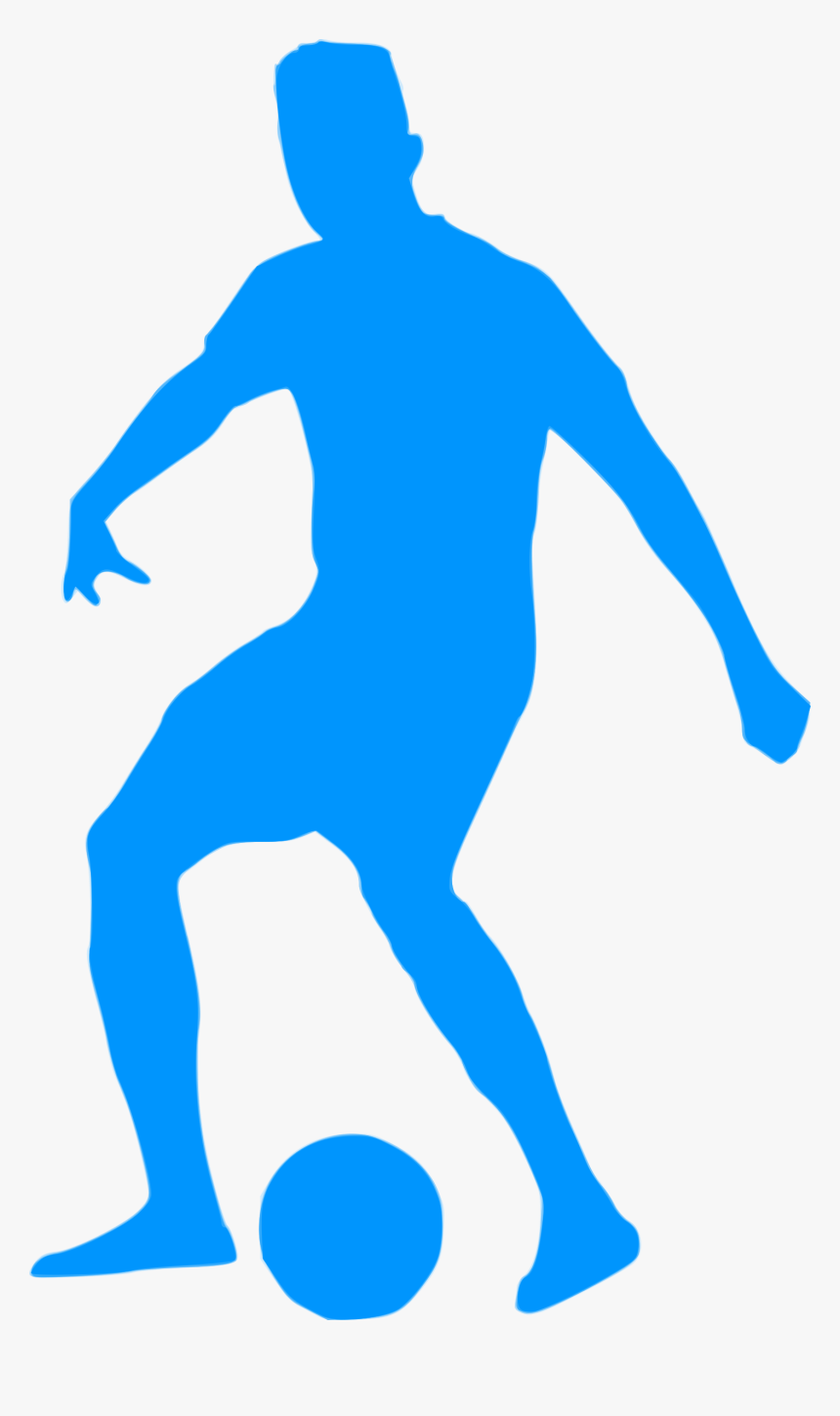 Silhouette Football 04 Clip Arts - Bola Futebol Azul Png, Transparent Png, Free Download