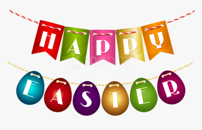 Free Png Download Happy Easter Streamer Png Images - Transparent Background Happy Easter Png, Png Download, Free Download