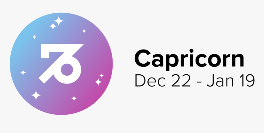 Capricorn Zodiac Sign With Dates - Circle, HD Png Download, Free Download