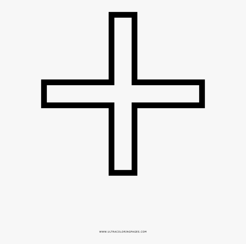 Medical Cross Coloring Page - Cross, HD Png Download, Free Download