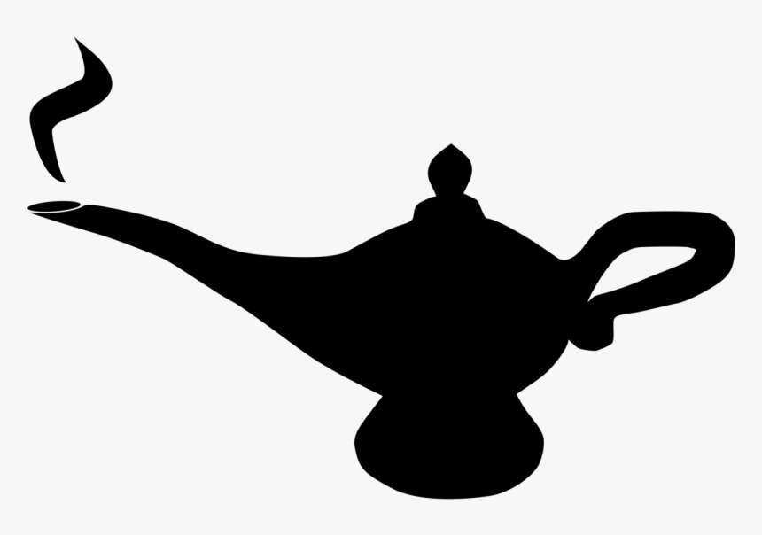 Aladdin Silhouette At Getdrawings - Aladdin Genie Lamp Silhouette, HD Png Download, Free Download