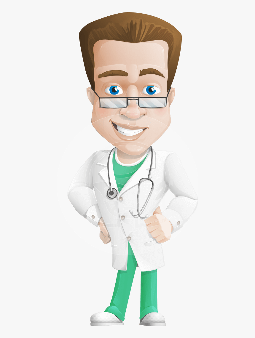 Expert Male Doctor Cartoon Vector Character Aka Isaac - Male Doctor ...
