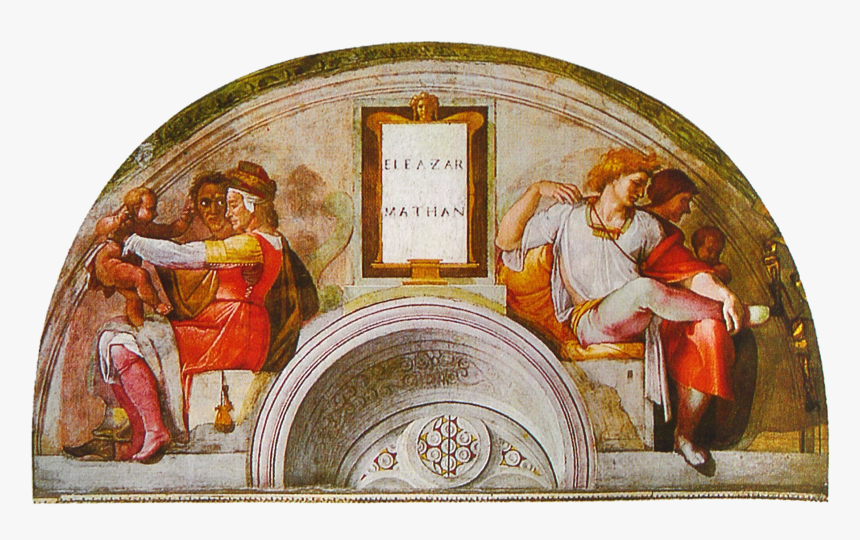 File - Michelangelo - Sistine Chapel - Lunette Eleazar - Eleazar And Mathan Sistine Chapel, HD Png Download, Free Download