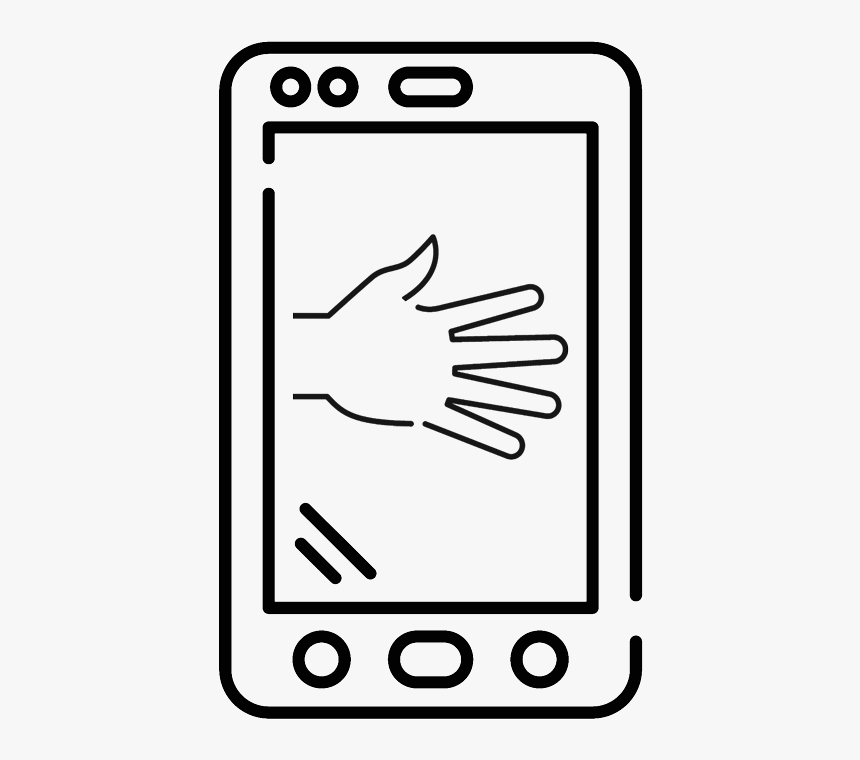 Icon Of Hand Reaching Out For Handshake And Cellphone - Mobile Phone, HD Png Download, Free Download