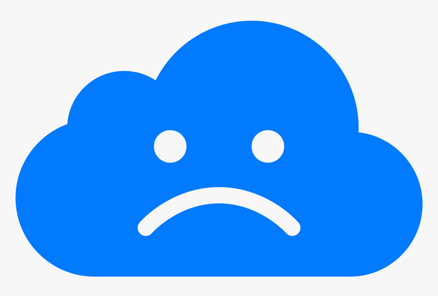 Computer Icons Cloud Computing Download - Sad Face Cloud Icon, HD Png Download, Free Download