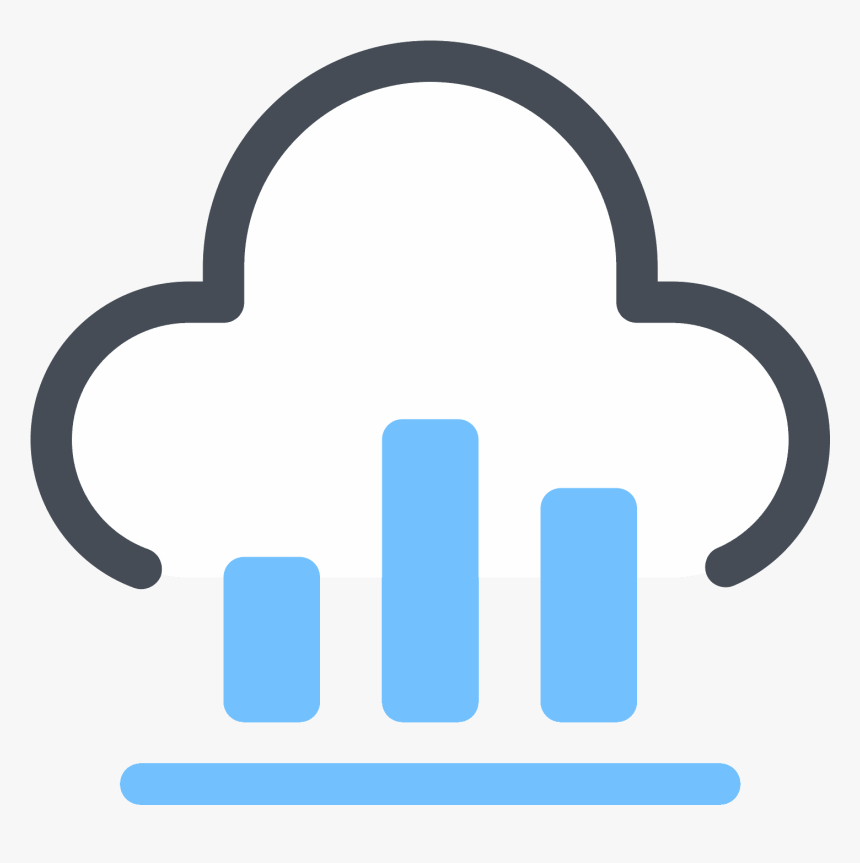 Cloud Bar Chart Icon, HD Png Download, Free Download