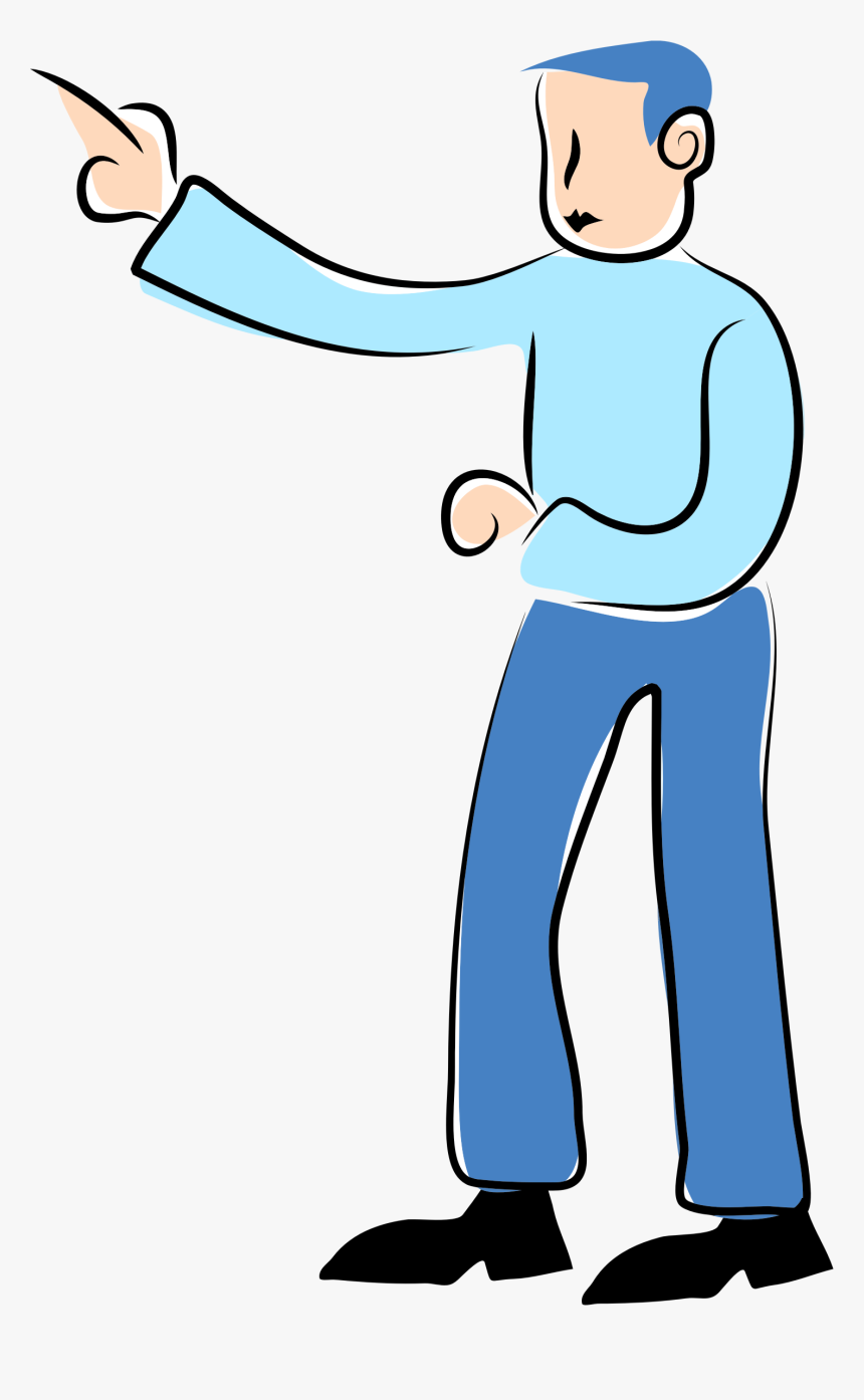 Pointing Man 2 Clip Arts - Person Pointing Clipart Png, Transparent Png, Free Download