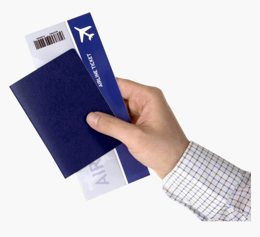 Airline Ticket Png Picture Library - Air Tickets In Hand, Transparent Png, Free Download