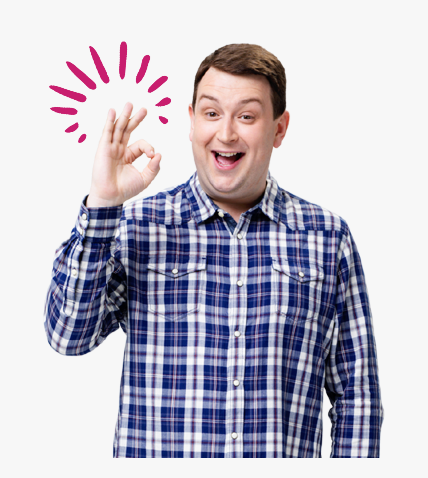 Joe Ok Hand Sign - Plaid, HD Png Download, Free Download