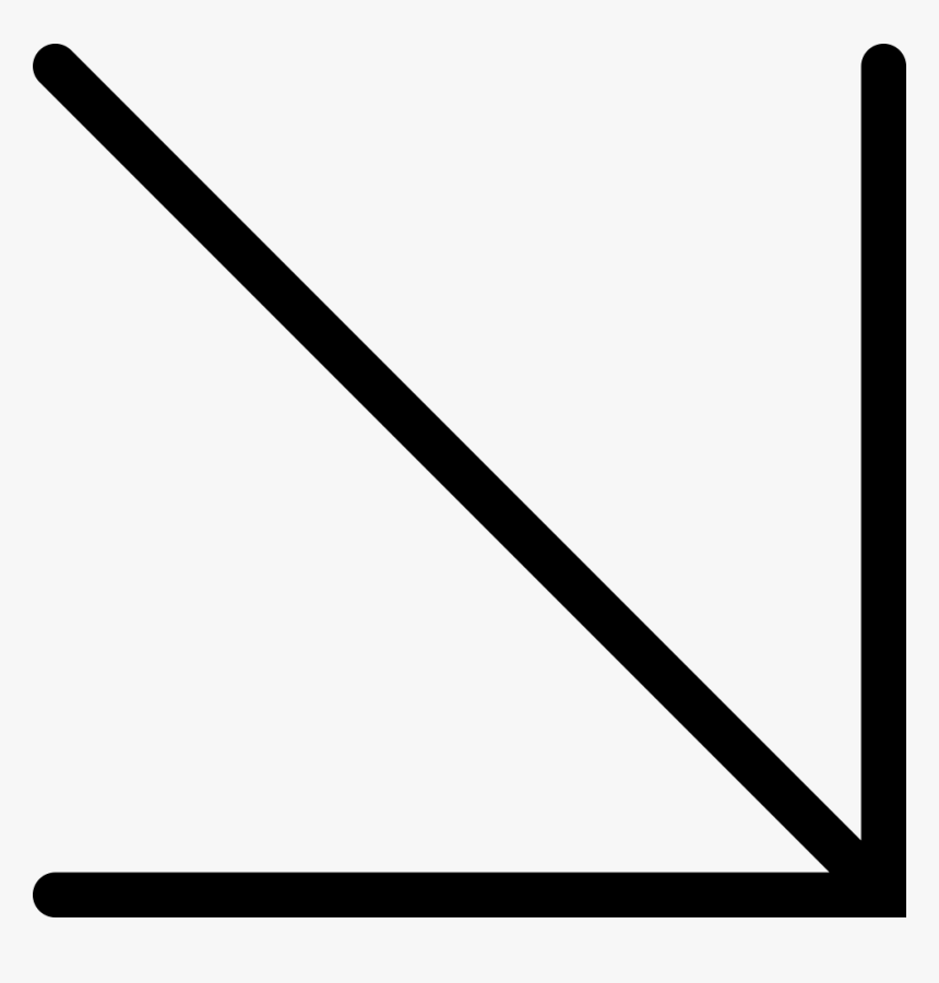 Diagonal Right Arrow Pointing Down, HD Png Download, Free Download