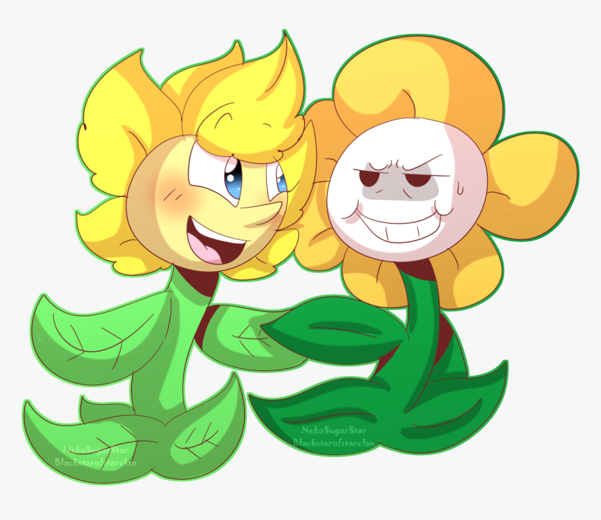 Flowey Meets Dandy - Cartoon, HD Png Download, Free Download